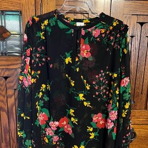 CAbi mulit colored floral blouse size M